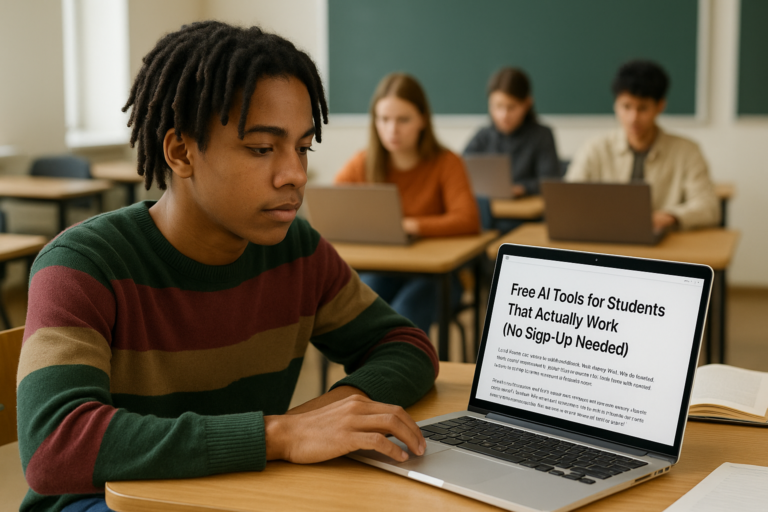 Free AI Tools for Students That Actually Work (No Sign-Up Needed)